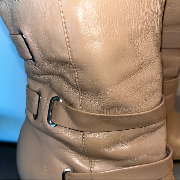 Suzana Santos tan leather heeled boots size 6.5 - Picture 9 of 16